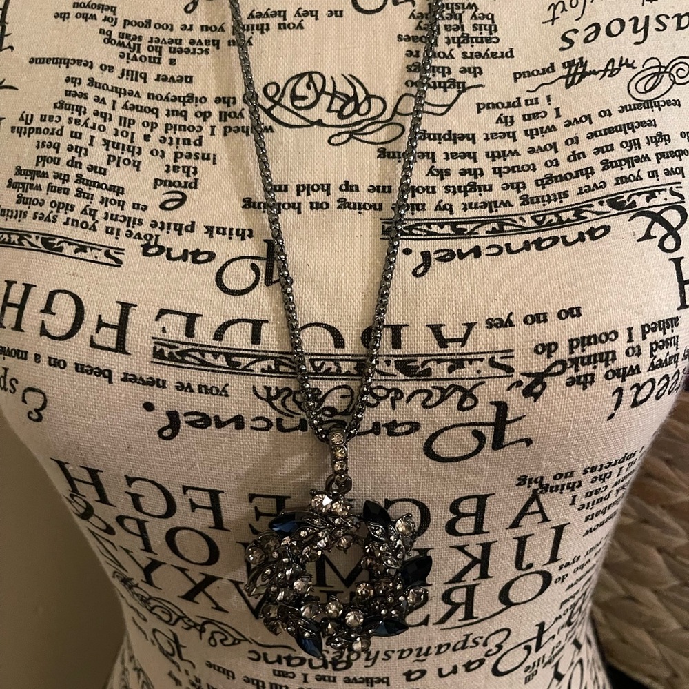 Chic Black and Silver Statement Necklace
